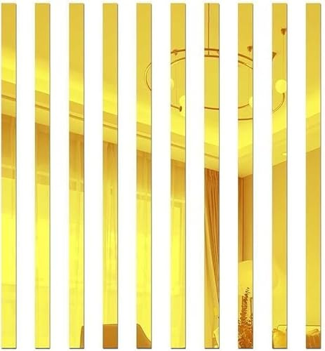 Spiegel-Wandaufkleber, gestreiftes Design, Spiegelkunst-Fliesen-Aufkleber, DIY, selbstklebende Wandlinie, Bordüre, abnehmbare Acryl-Spiegelblätter, Wandaufkleber, Wandaufkleber für Heimdekoration, 5 x
