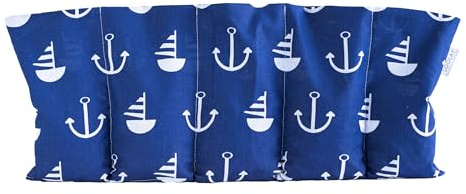 LOOLAY Kirschkernkissen Mikrowelle 50x20 cm – Wärmekissen Bio Baumwolle – Kirschkern Kissen mit 5 Kammern – Ideal bei Muskelverspannungen und Menstruationsbeschwerden (anker)