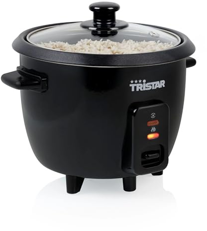 TRISTAR RK-6141 Elektrischer Reiskocher mit Dampfgarer, 0,6 l