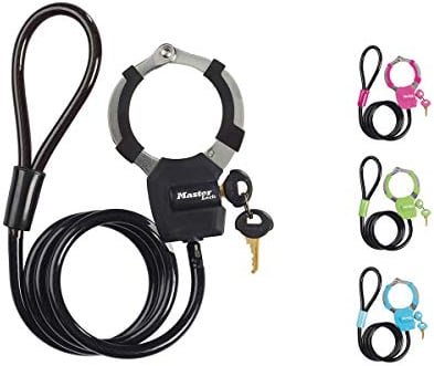 MASTER LOCK 8275EURDPRO Candado de Bicicleta, Patinete Electrico, Carros Bebe, Equipo Deportivo, largo 1 cm