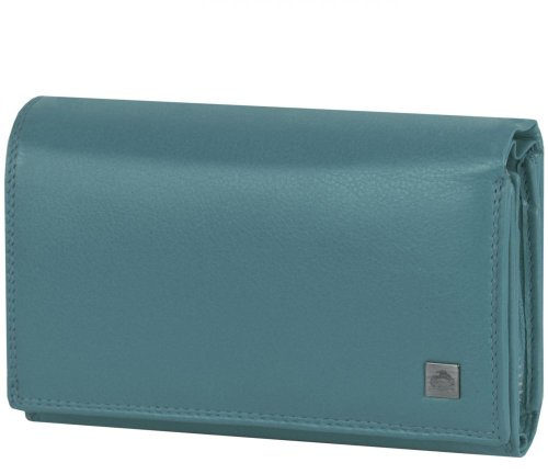 Greenburry Spongy Geldbörse Leder 15,5 cm, Farbe:Petrol
