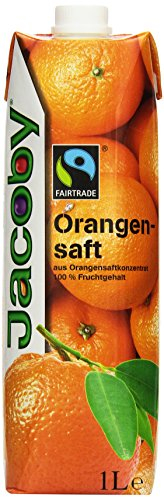 Jacoby Orangensaft aus Orangensaftkonzentrat Fairtrade, 6er Pack (6 x 1 l)