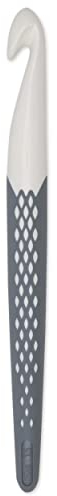Prym 218494 Wollhäkelnadel Ergonomics Stärke 15 Prym 218494 Woll-Häkelnadel Ergonomics, 18,5 cm, 15,00 mm, grau grau