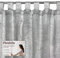 Tende Camera da Letto | Tenda Fiordaliso in Tinta Unita| 100% Poliestere |CM. 140X290 confezionata (Grigio)