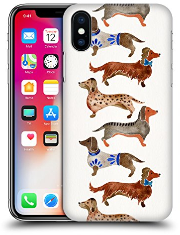 Head Case Designs Offizielle Cat Coquillette Dackel Tiere Harte Rueckseiten Handyhülle Hülle Huelle kompatibel mit Apple iPhone X/iPhone XS