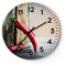 Modern Wanduhr Chili Gewürz Gemüse 40x40cm Rund Groß Wand Uhr Glas Analog Zimmeruhren Küche Büro Wohnzimmer Glasuhr Wall Clock Dekoration Design Wanddekoration Küchenuhr C4AR40x40-2264
