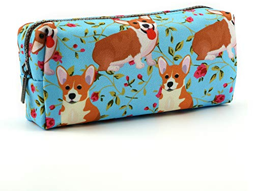 LParkin Cute Corgi Pencil Case Pouch Teacher Gift Gadget Bag Make Up Case Cosmetic Bag Stationary Kawaii Pencil Box