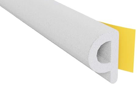 Stormguard EPDM Draught Excluder Self Adhesive Rubber Door Window Seal Roll (10 Metres, P White)