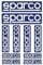 SPARCO Kit 10 Pegatinas Blau
