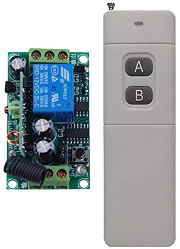 500m Lange Reichweite Fernsteuerungsschalter Funkfernsteuerung kebellose Fernbedienung Schalter DC 12V 1 Kanal 10 zum Relais Empfängerlampe Rolladen Garagentor Hand Sender Türöffner