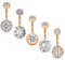 JFORYOU 5stk Bauchnabelpiercing Bauchnabel Barbell Set 14 Gauge aus 316L Chirurgenstahl Piercing Schmuck Rosegold