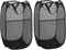 WD&CD Faltbarer Wäschekorb Schwarz 35 * 35 * 61 cm(2-Stück), Wäscherei Storage Basket Schmutziger Korb Ablagekorb Eimer Runde Lagerung kompatibel für Home Organizer Kinderzimmer