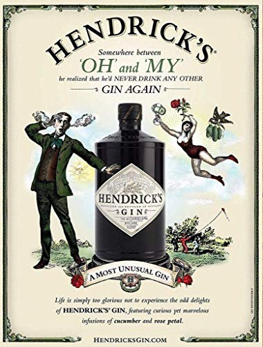 Froy Hendricks Gin Tonic Drink Wall Tin Sign Retro Iron Poster Painting Plaque Metal Sheet Vintage Personalized Art Creativity Decoration Crafts For Cafe Bar Garage Home