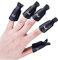 Nail Polish Remover Clips Set, Nail Art Soak Off Clip Cap UV Gel Polish Remover Wrap Nail Tool, 10Pcs (Black)