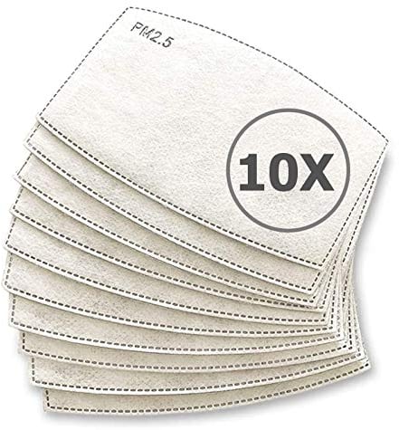 TBOC Filtro Monouso per Mascherina - [Pack 10 Unità] Lotto di Filtri intercambiabili 5 Strati di Filtrazione Sostituibili Materiale Morbido e Traspirante Protezione Polvere Inquinamento Agenti Dannosi