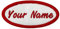 Custom Name Patch, 2pcs Personalized Oval Embroidered Name Tag Sew on/Iron on for Clothing, School Bag,Uniform Work Shirt