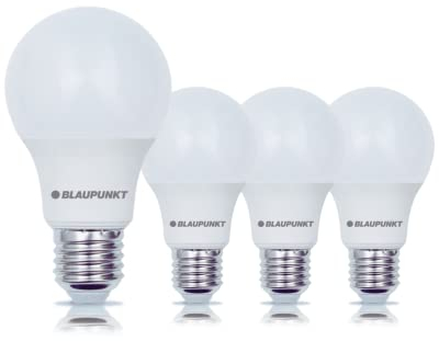 Blaupunkt LED Lampen E27 6W Neutralweiß 4000K, Birne, Ersatz für 48W Glühbirne, Helles und Energiesparendes Licht, LED-Leuchtmittel für Tageslichtbeleuchtung, 4er Pack