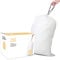 Code Q (200 Count) 13-17 Gallon Heavy Duty Drawstring Plastic Trash Bags Compatible with simplehuman Code Q | 1.2 Mil | White Garbage Can Liners 13-17 Gallon/40-65 Liter