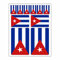 10 Stück Flaggen Aufkleber Kuba Set | Sticker Cuba Autoaufkleber