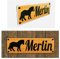 Tags4Nags Personalised Horse Stable Name Plate Signs Light wood effect and Black stable door pony gift