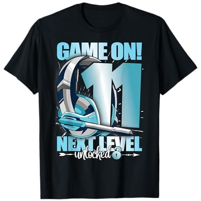 Level Unlocked 11. Geburtstag 11 Jahre Junge Mädchen Gaming T-Shirt