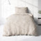Träumschön Premium Bettwäsche 135x200 + 80x80 cm - One Line Design Beige - Sommer Bettwäsche aus Baumwolle – Weich, Atmungsaktiv & Hautfreundlich - bügelfrei