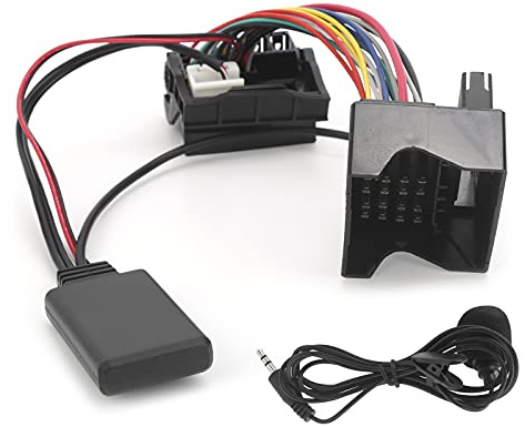 Leapiture Auto-Audio-Adapter, Auto-5.0-Zoll-Kabel-Audio-Adapter, passend für Citroen C2/C3/C4/C5/C6 mit Mikrofon