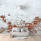 3D Brique Blanche Ancienne Papier Peint Impression Murale Sticker Déco Murale Murales Intérieures Murale Amovible | Grand Papier Peint Auto-Adhésif Pour Le Fond De Mur De Restaurant D 140(L)x70(H) cm