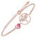 Bracelet Arbre de Vie Femme Avec des Cristaux Brillants, Coeur Rose en Cristal. Cadeau Fete des Meres Bijoux, Original, Anniversaire, Saint Valentin, Noël (Bracelet Arbre Coeur Rose + Blanc Diamant)