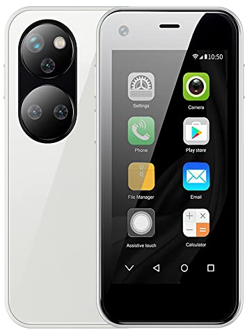 Hipipooo Mini 3G Téléphone 2,5 Pouces, 1580mAh, Android 6.0, Smartphone Téléphone pour Enfants 1 Go + 8 Go(P40-blanc)