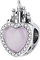 NINGAN Charme des herzförmigen Schlosses 925 Sterling Silber bunte Edelstein Perlen Kompatibel mit Damenarmband und Valentinstagsgeschenk