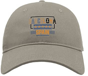 Maikomanija Barcellona Spagna Città Cotone Curvo Visiera Baseball Cap Papà Cappello Unisex Sport Confortevole Top, Grigio, Etichettalia unica