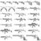 DanLingJewelry 60Pcs 12 Styles Antique Silver Pistol Gun Charms War Charms for Jewellery Making Supplies Craft