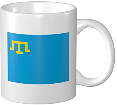 803 Tazas De Café Bandera Del Pueblo Tártaro De Crimea Tazas De Té Moderna Tazas De Desayuno Decorativas Tazas Para Bebidas Frías Y Calientes, Para Café, Bebidas Calientes, 330Ml