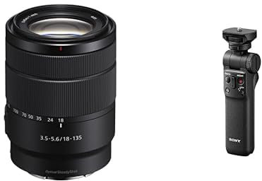 Sony FE 18-135mm f/3.5-5.6 OSS | Optique Monture E, Zoom APS-C & GP-VPT2BT trépied Caméras numériques 3 Pieds Noir GP-VPT2BT, 3 Pieds, Noir