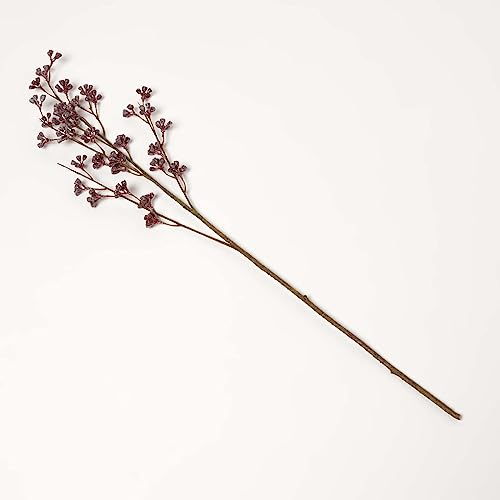 HOMESCAPES Kunstzweig Szechuanpfeffer mit Beeren rot 77cm, künstlicher Dekozweig mit Beeren, Kunstpflanzen wie echt