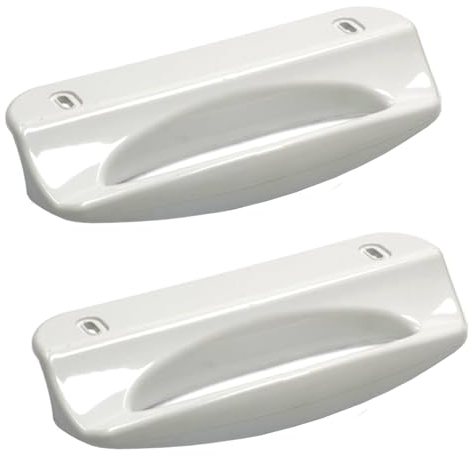 Aspares 2 manijas de puerta para frigorífico y congelador compatibles con Zanussi 2061766024 (paquete de 2)