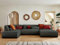 Lisa Design Onyx – 7-Sitzer Wohnlandschaft Links – aus Stoff Dunkelgrau