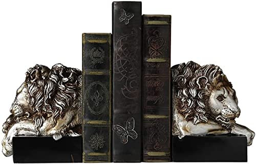 NOALED Buchstütze unterstützt kreative Löwe-Buchstütze, Dekoration, Heimdekoration, amerikanisches Bücherregal, Bücherregal, Buch-Bastel-Arrangement, 12 x 12 x 18 cm, Aufbewahrungseinheit, Buchstütze