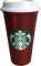 STARBUCKS Holliday ST0001 - Vaso de viaje reutilizable rojo metálico 2023 (Grande 16 onzas)