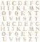 OLYCRAFT 52pcs Golden Alphabet Resin Filler Nail Charms with Rhinestone Letter A~Z