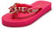 JOMIX Chanclas Mujer con Strass Brillante Chanclas Playa Mujer con Joyas Chanclas Piscina Mujer Planas Mar Ducha Baño Sandalias Dedo Mujer, Fucsia, 36 EU