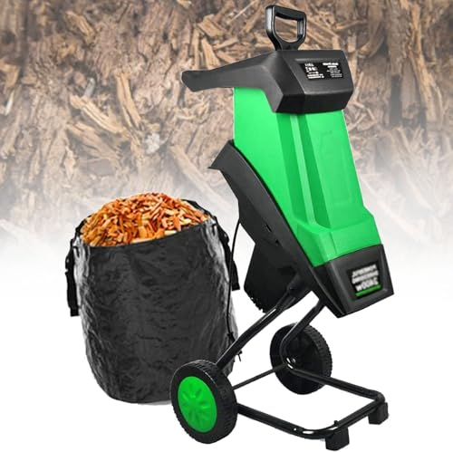 SACLMD Mulcher Heavy Duty,Wood Chipper Shredder Electric Light Duty,für Rasen-und Gartennutzung oder Feuerwehrprevention einen Feuerbrecher Bauen