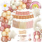 YYDSXK Geburtstagsdeko Mädchen 6 Jahre, Boho Rosa 6. Geburtstag Deko mit Happy Birthday Banner, Tassel, Folie Stern, Cake Topper, Boho Regenbogen Deko Kindergeburtstag für Geburtstag Mädchen 6 Jahre