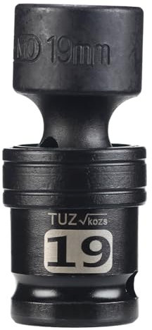 1/2 Universal Joint Socket.1/2-Inch Drive Shallow Impact Universal Joint Swivel Socket.Chrome Molybdenum Steel.6 Point, Metric 19mm