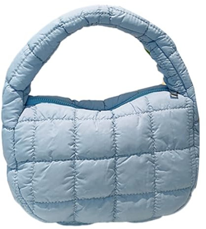 Stilvolle Cloud Handtasche Koreanischer Stil Nylon Kleine Tasche für Damen und Mädchen, hellblau