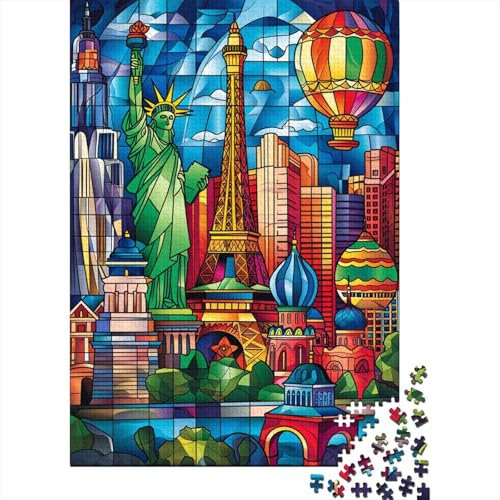 Las Vegas Puzzle mit 1000 Teilen für Erwachsene, klassisch, einfach, klassisches Puzzle, Erwachsene, Kinder, 1000 Teile (75 x 50 cm)