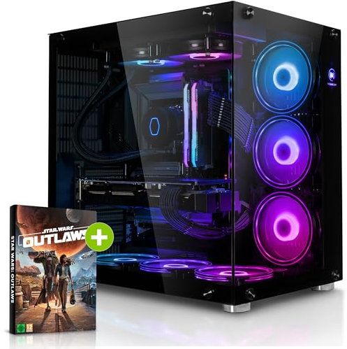 Megaport PC Gamer Fixe AMD Ryzen 9 9900X • Windows 11 • GeForce RTX4070 12Go • 32Go DDR5 • 1000Go M.2 SSD • Refroidissement Liquide • WiFi • Unité Centrale Ordinateur de Bureau