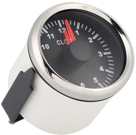 Auto Boot Yacht 52mm Bord Time Clock Gauge 12V/24V Rote Hintergrundbeleuchtung Betriebsstundenzähler Anzeige Messgerät Universal Auto Uhr für Instrumententafel Messgeräte