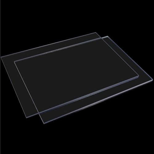 2 Stück hochtransparente PVC-Kunststoffplatten 200 x 200 mm, dicke 0,3 bis 2 mm dicke Hartplastikplatten, weiche, dünne Kunststofffolie(200 * 200 * 0.5mm)